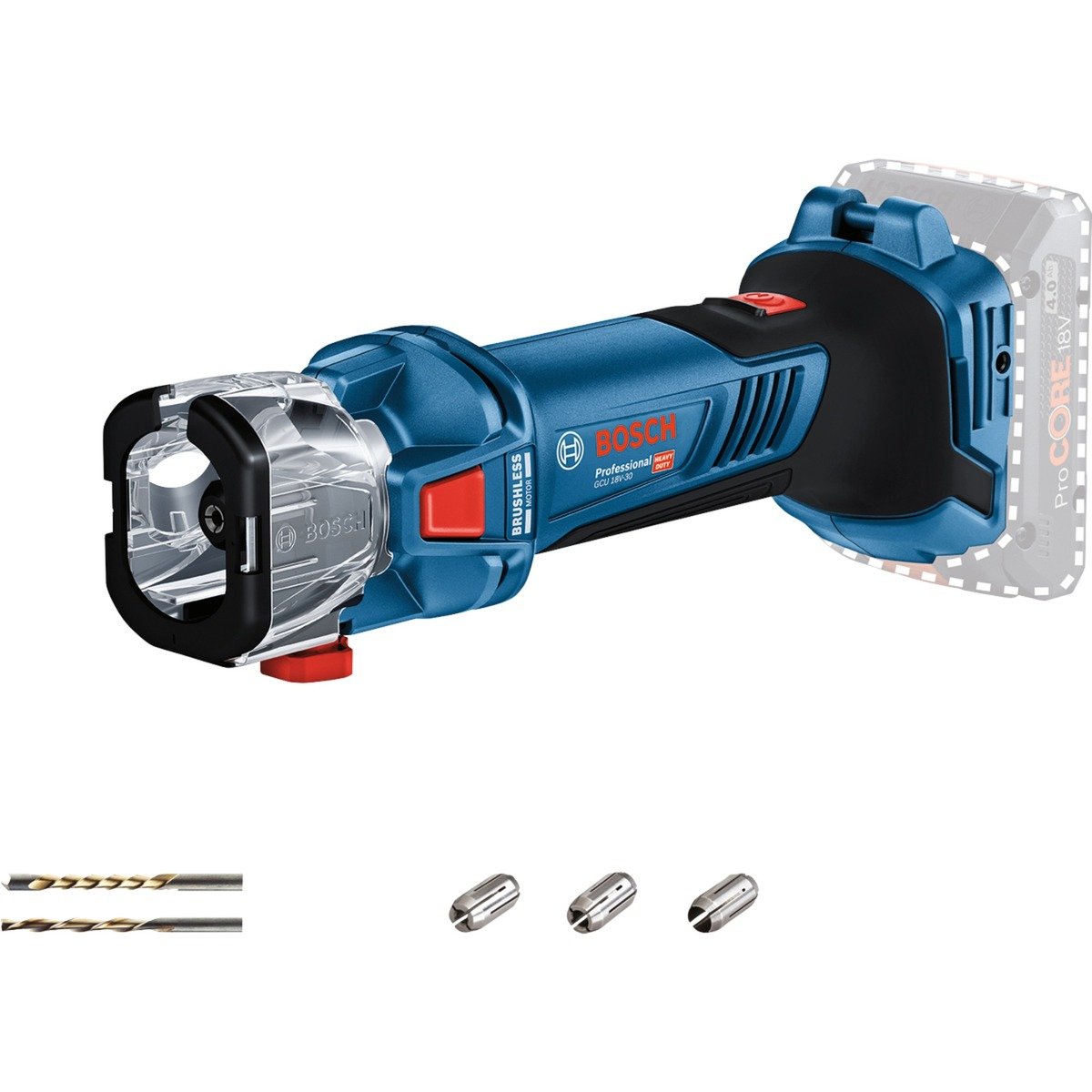 Bosch Akku-Rotationsschneider GCU 18V-30 Professional solo Azul