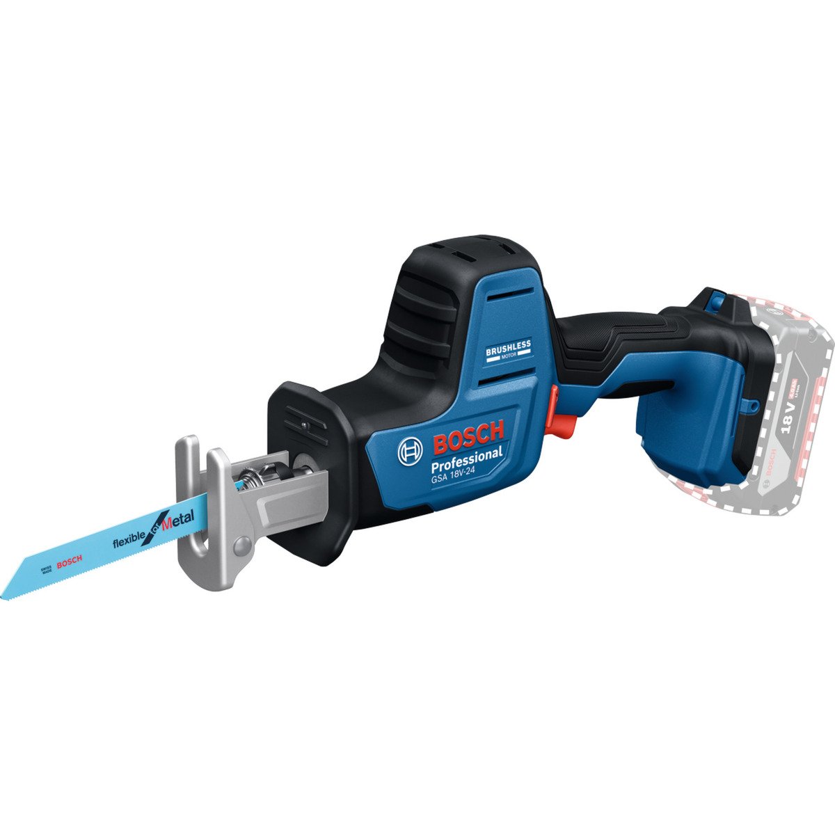 Bosch Akku-Säbelsäge GSA 18V-24 Professional solo Azul
