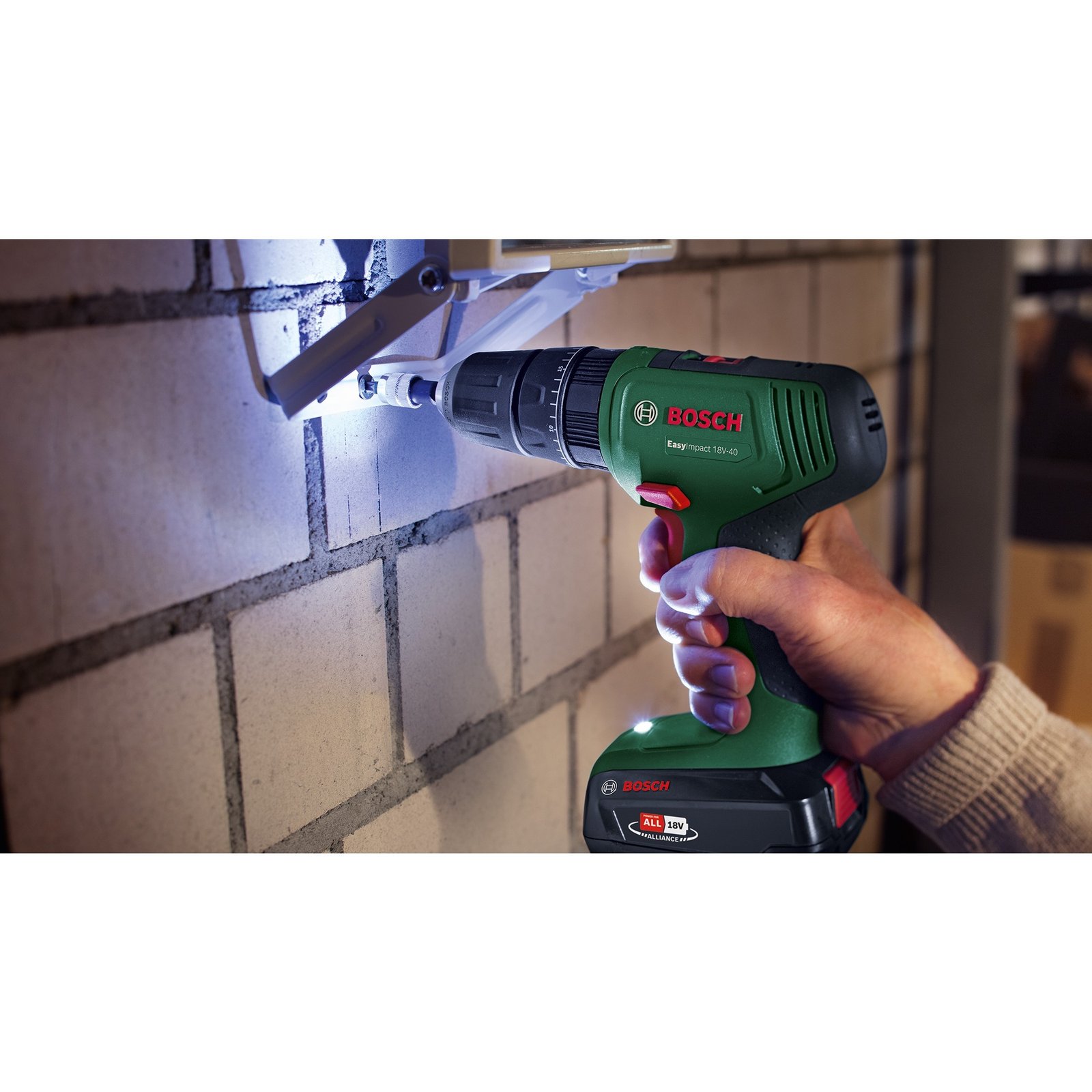 Bosch Akku-Schlagbohrschrauber EasyImpact 18V-40 + SystemBox Verde - Imagen 5