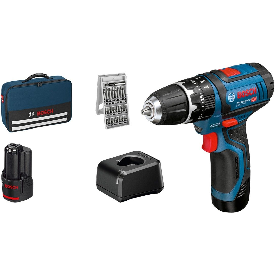 Bosch Akku-Schlagbohrschrauber GSB 12V-15 Professional Azul