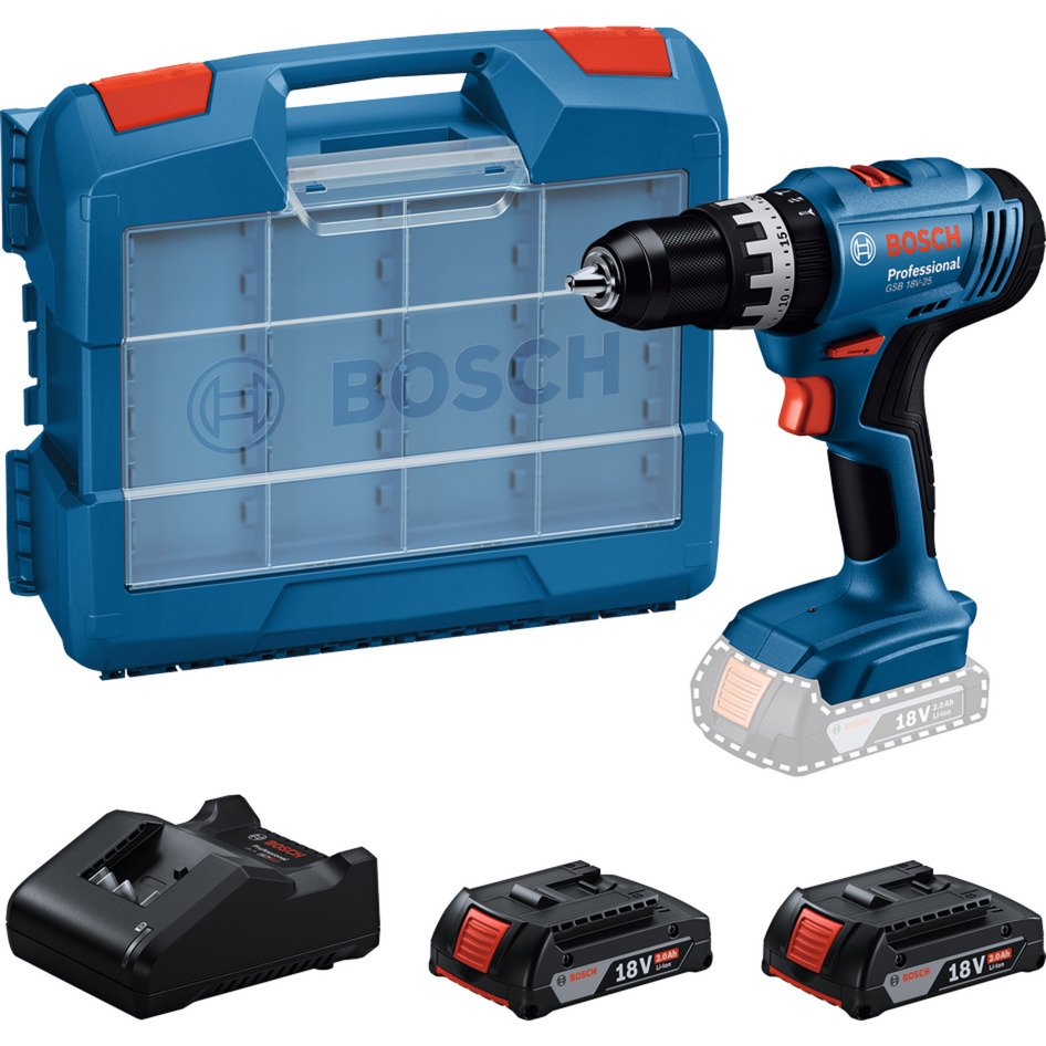 Bosch Akku-Schlagbohrschrauber GSB 18V-25 Professional Azul