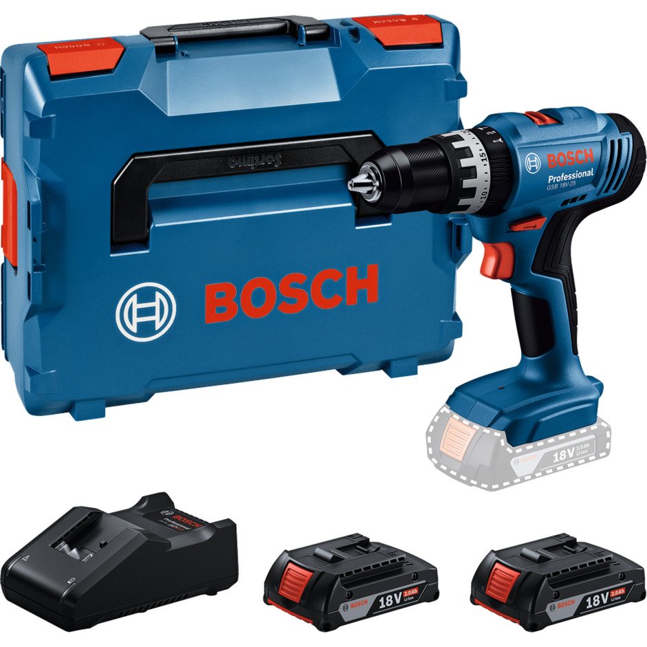 Bosch Akku-Schlagbohrschrauber GSB 18V-25 Professional Azul
