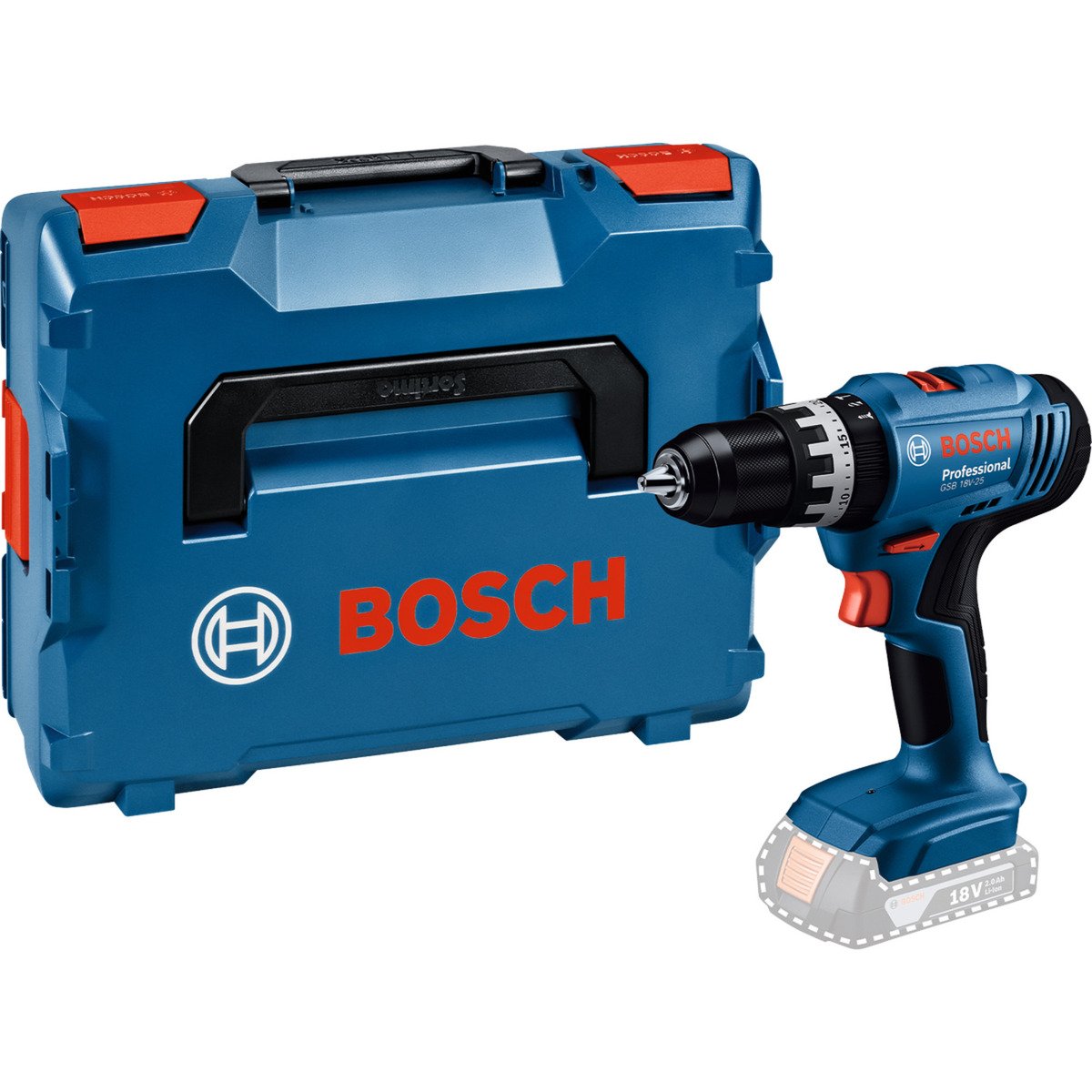Bosch Akku-Schlagbohrschrauber GSB 18V-25 Professional solo Azul