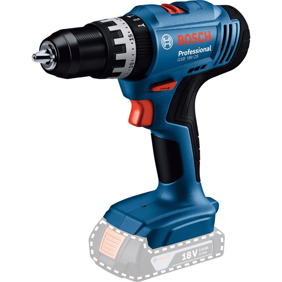 Bosch Akku-Schlagbohrschrauber GSB 18V-25 Professional solo Azul