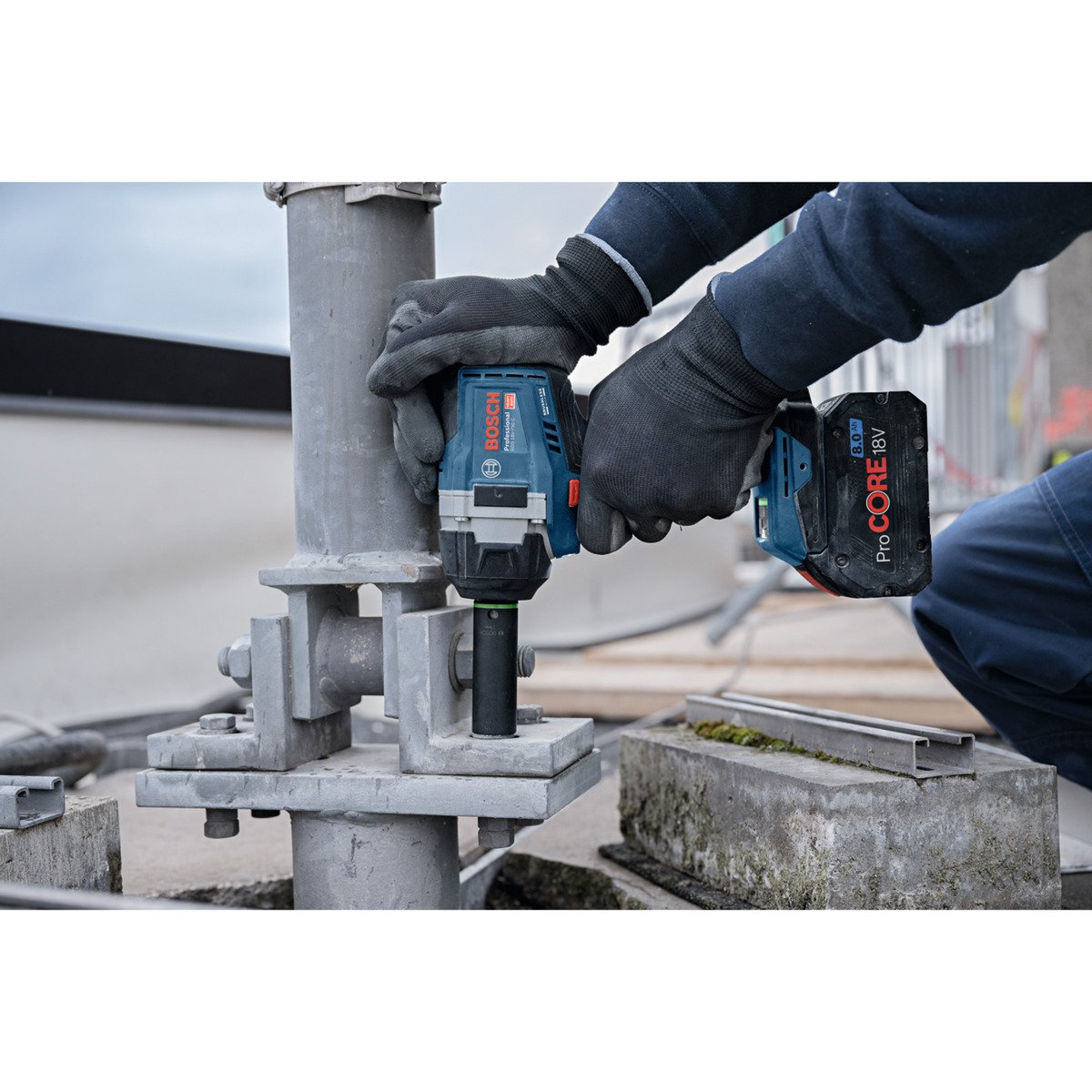 Bosch Akku-Schlagschrauber GDS 18V-750 C Professional solo Azul - Imagen 4