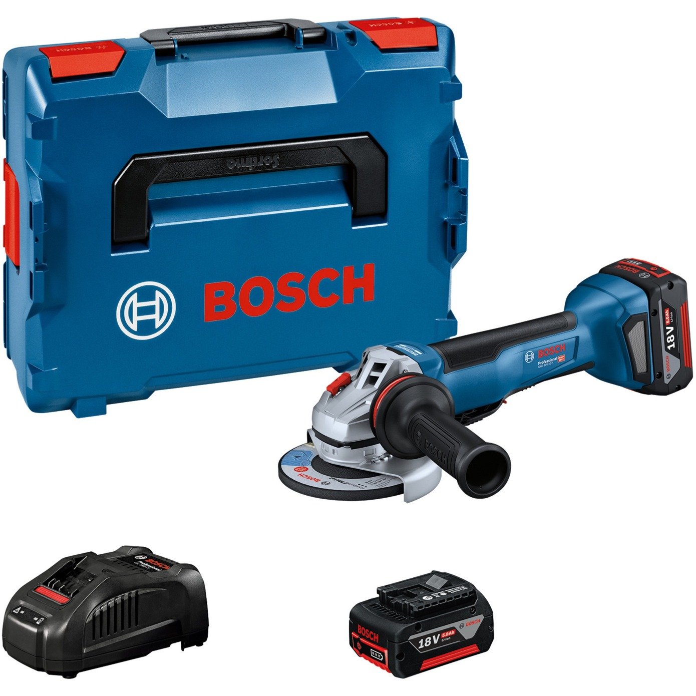 Bosch Akku-Winkelschleifer GWS 18V-10 P Professional Azul
