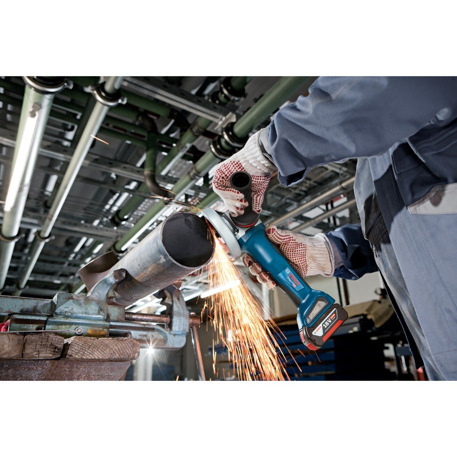 Bosch Akku-Winkelschleifer GWS 18V-10 P Professional Azul - Imagen 3