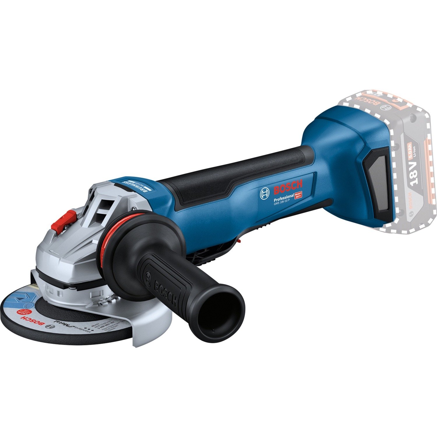 Bosch Akku-Winkelschleifer GWS 18V-10 P Professional solo Azul