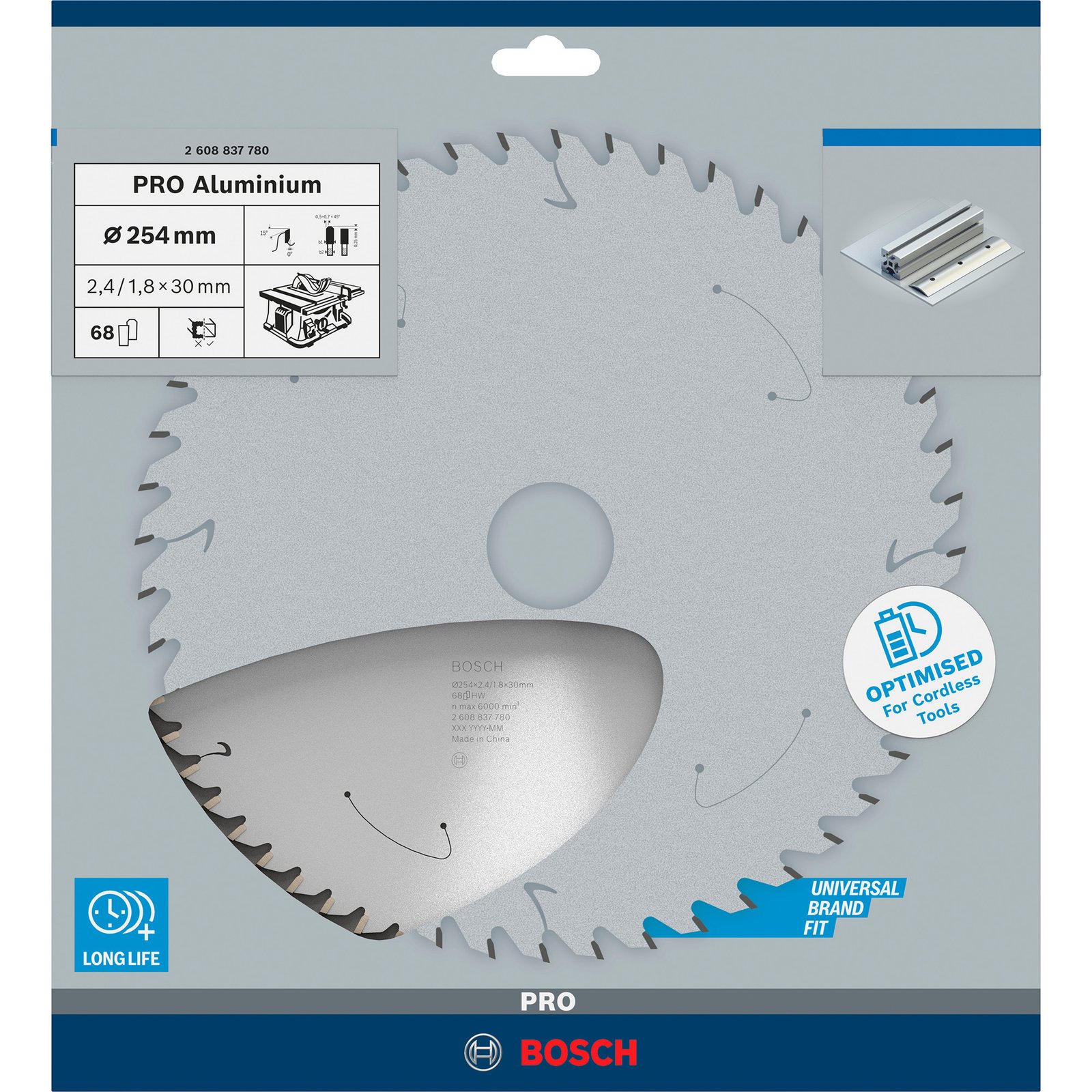 Bosch PRO Aluminium cordless Kreissägeblatt