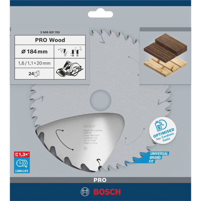 Bosch PRO Wood cordless Kreissägeblatt