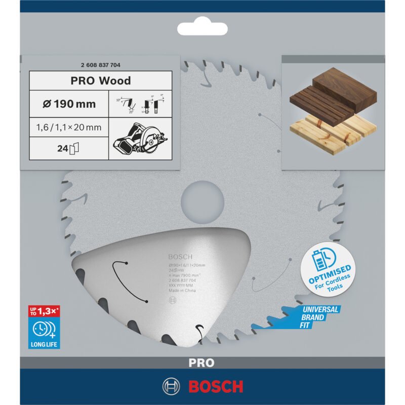 Bosch PRO Wood cordless Kreissägeblatt