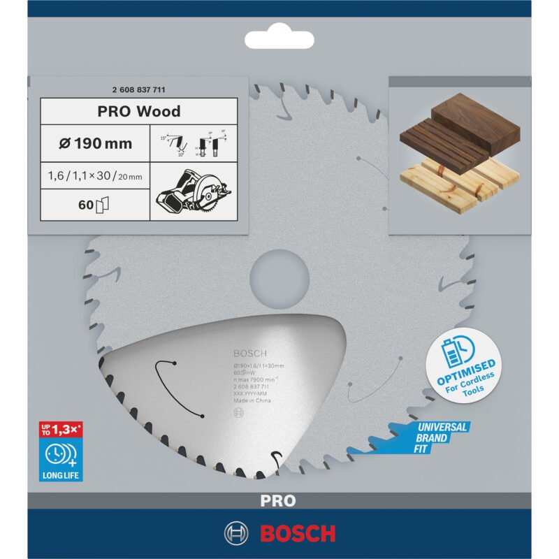Bosch PRO Wood cordless Kreissägeblatt