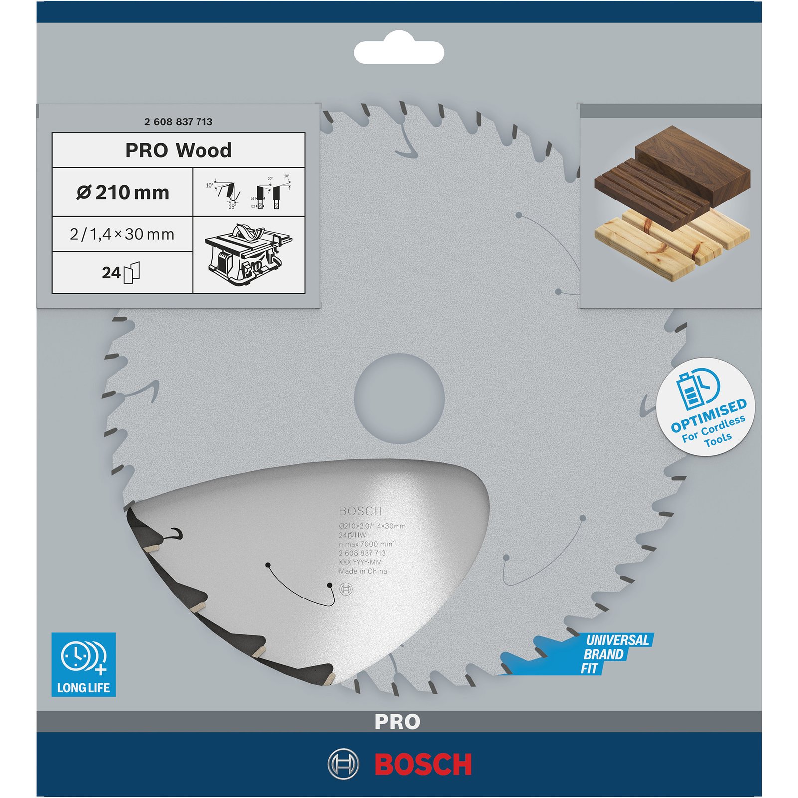Bosch PRO Wood cordless Kreissägeblatt