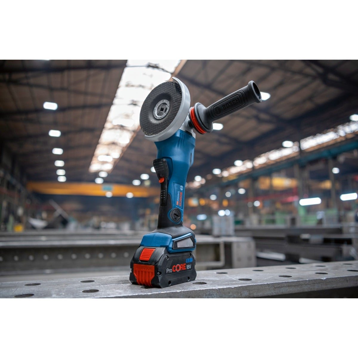 Bosch PRO X-LOCK Akku-Winkelschleifer BITURBO GWX 18V-15 PSC Professional solo Azul - Imagen 3