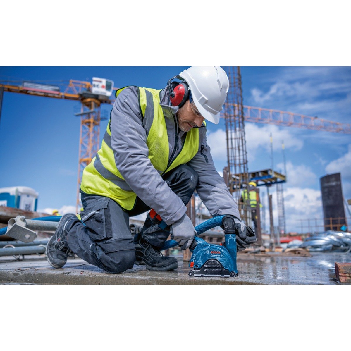 Bosch PRO X-LOCK Akku-Winkelschleifer BITURBO GWX 18V-15 PSC Professional solo Azul - Imagen 4
