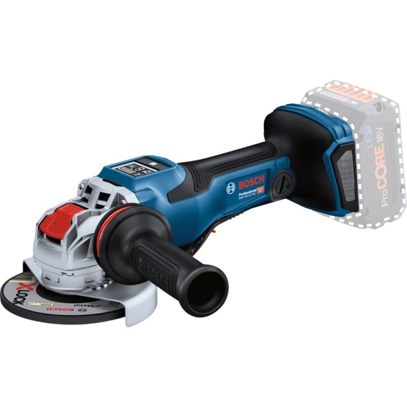 Bosch PRO X-LOCK Akku-Winkelschleifer BITURBO GWX 18V-15 PSC Professional solo Azul