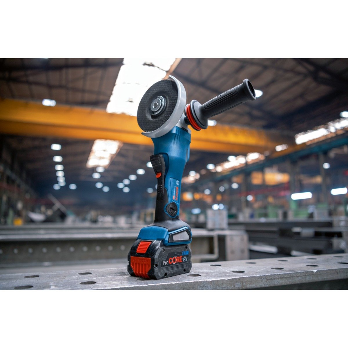 Bosch PRO X-LOCK Akku-Winkelschleifer BITURBO GWX 18V-15 PSC Professional solo Azul - Imagen 3