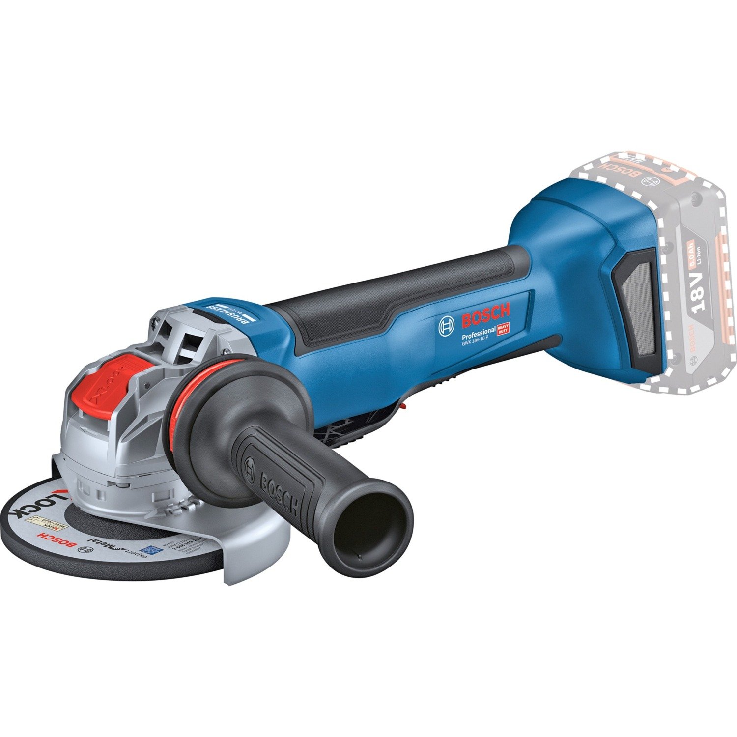 Bosch X-LOCK Akku-Winkelschleifer GWX 18V-10 P Professional solo Azul