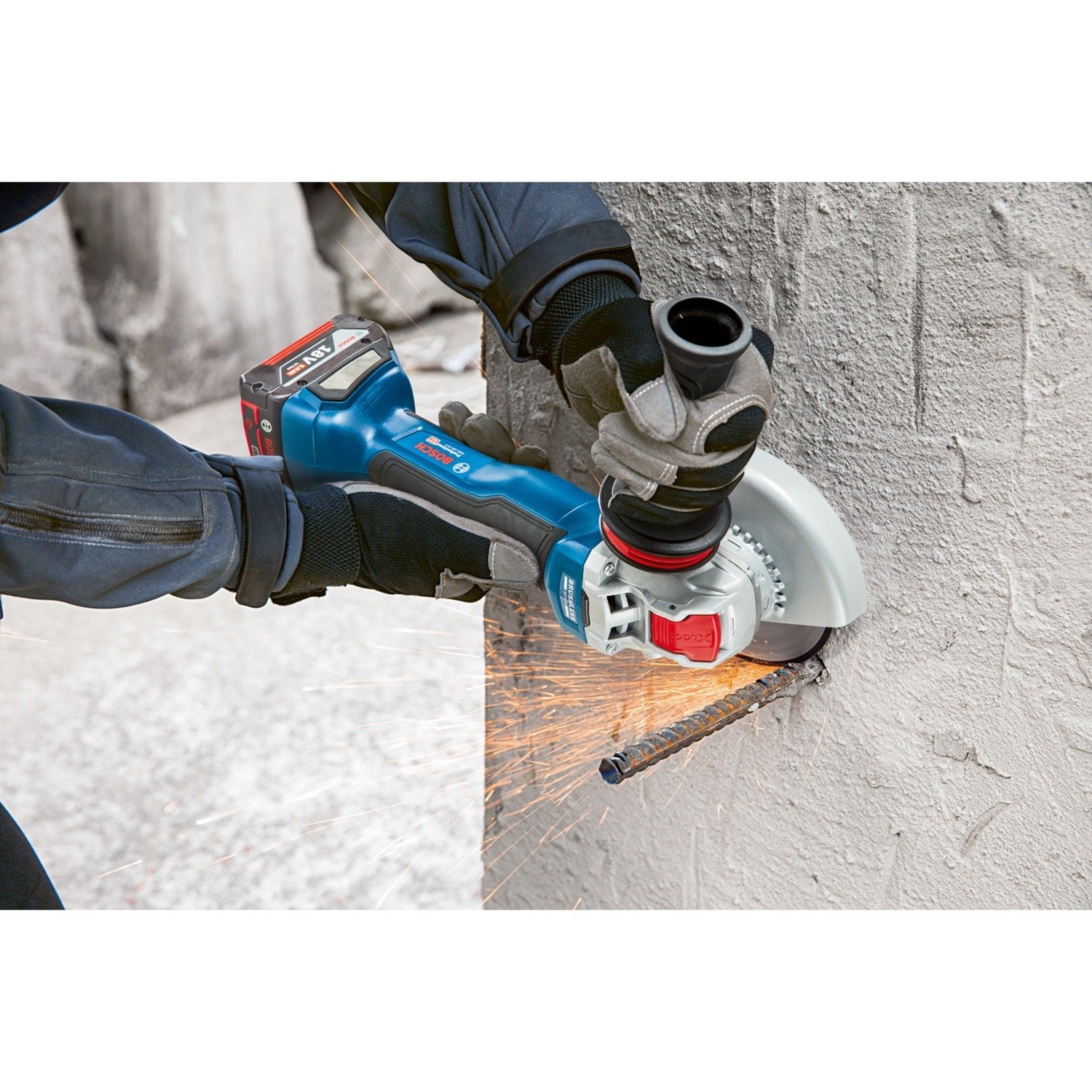 Bosch X-LOCK Akku-Winkelschleifer GWX 18V-10 P Professional solo Azul - Imagen 4