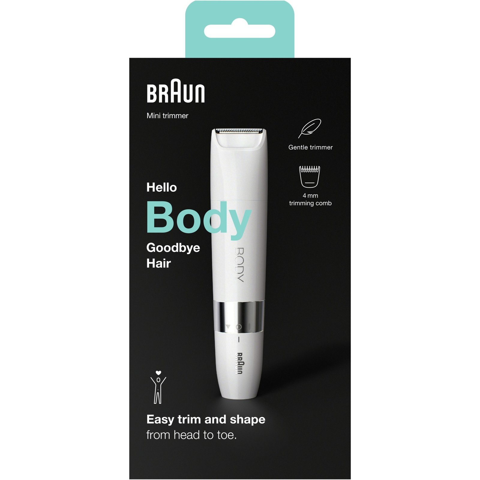 Braun Body BS1000 Mini-Körperhaartrimmer Blanco - Imagen 2