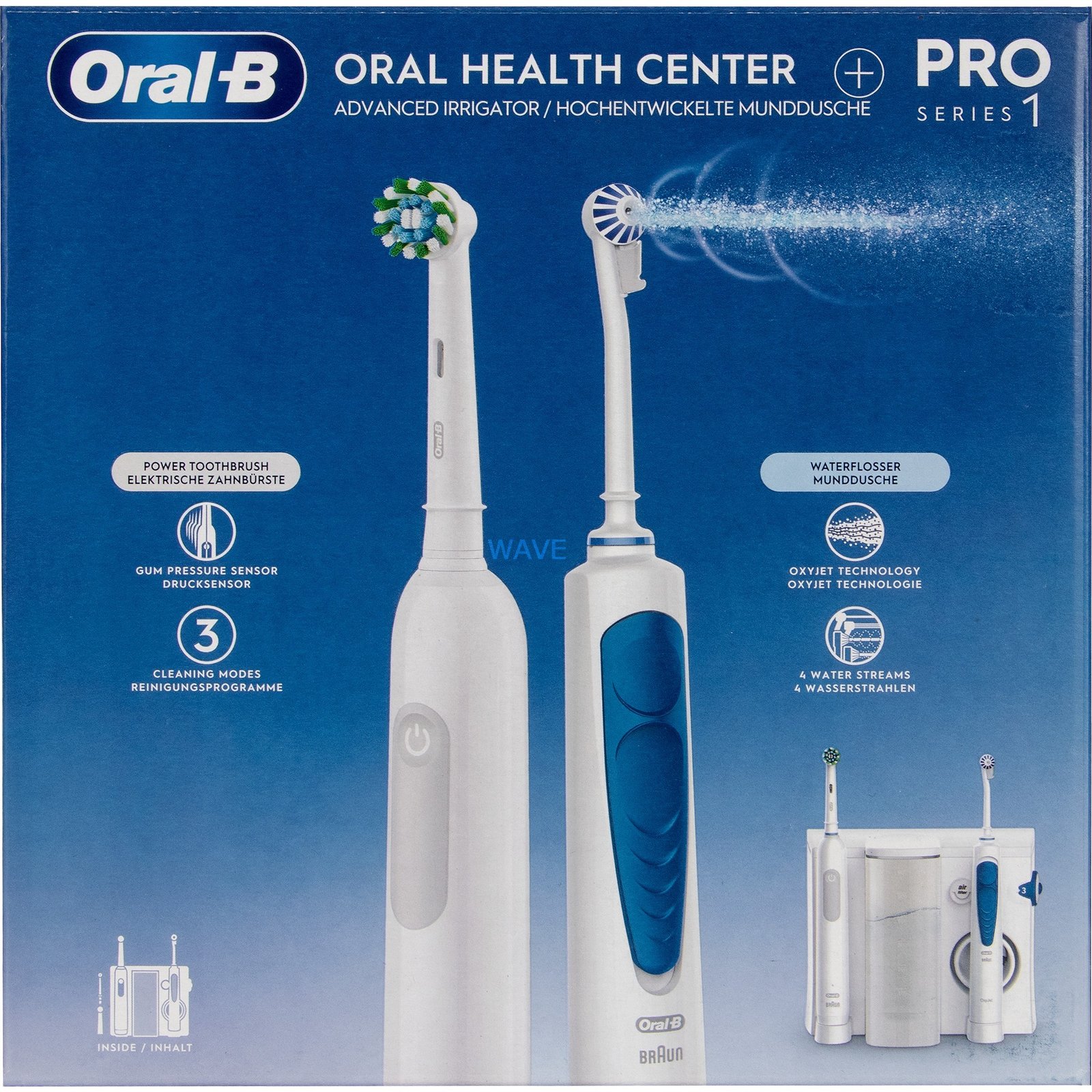 Braun Oral-B Center OxyJet Reinigungssystem - Munddusche + Oral-B Pro 1 Blanco - Imagen 2