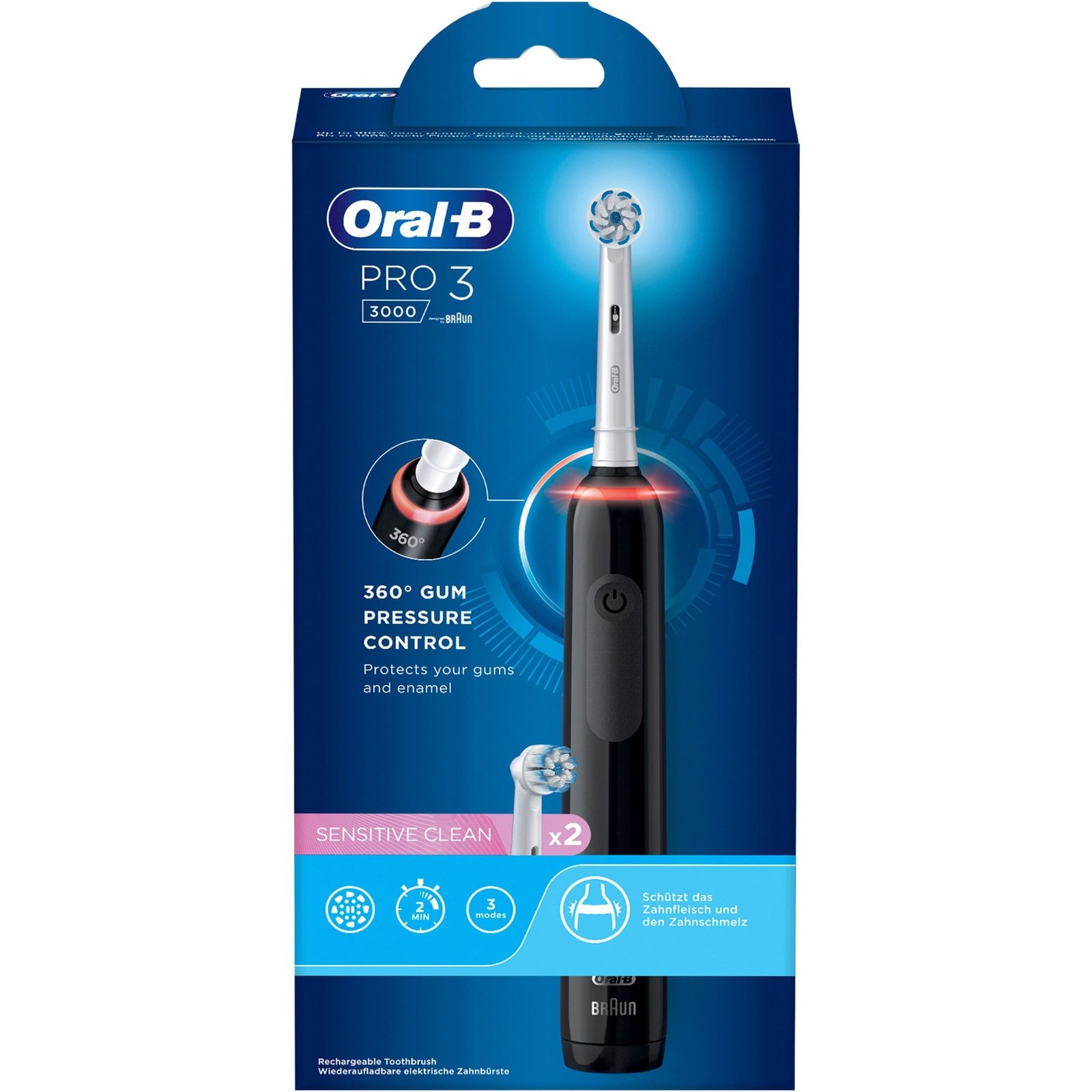 Braun Oral-B Pro 3 3000 Sensitive Clean Negro - Imagen 3