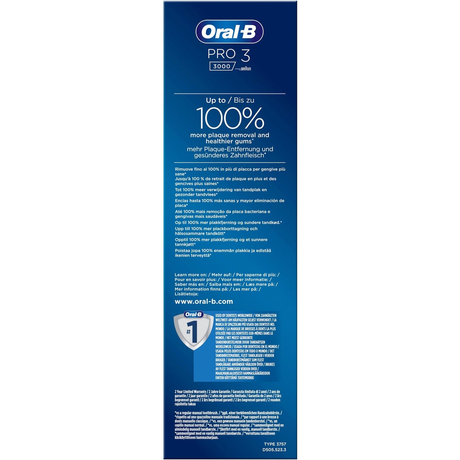 Braun Oral-B Pro 3 3000 Sensitive Clean Negro - Imagen 4