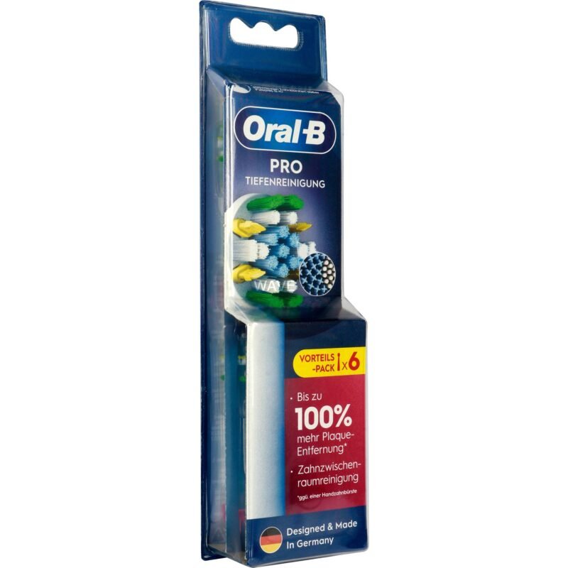Braun Oral-B Pro Tiefenreinigung Aufsteckbürsten 6er-Pack Blanco
