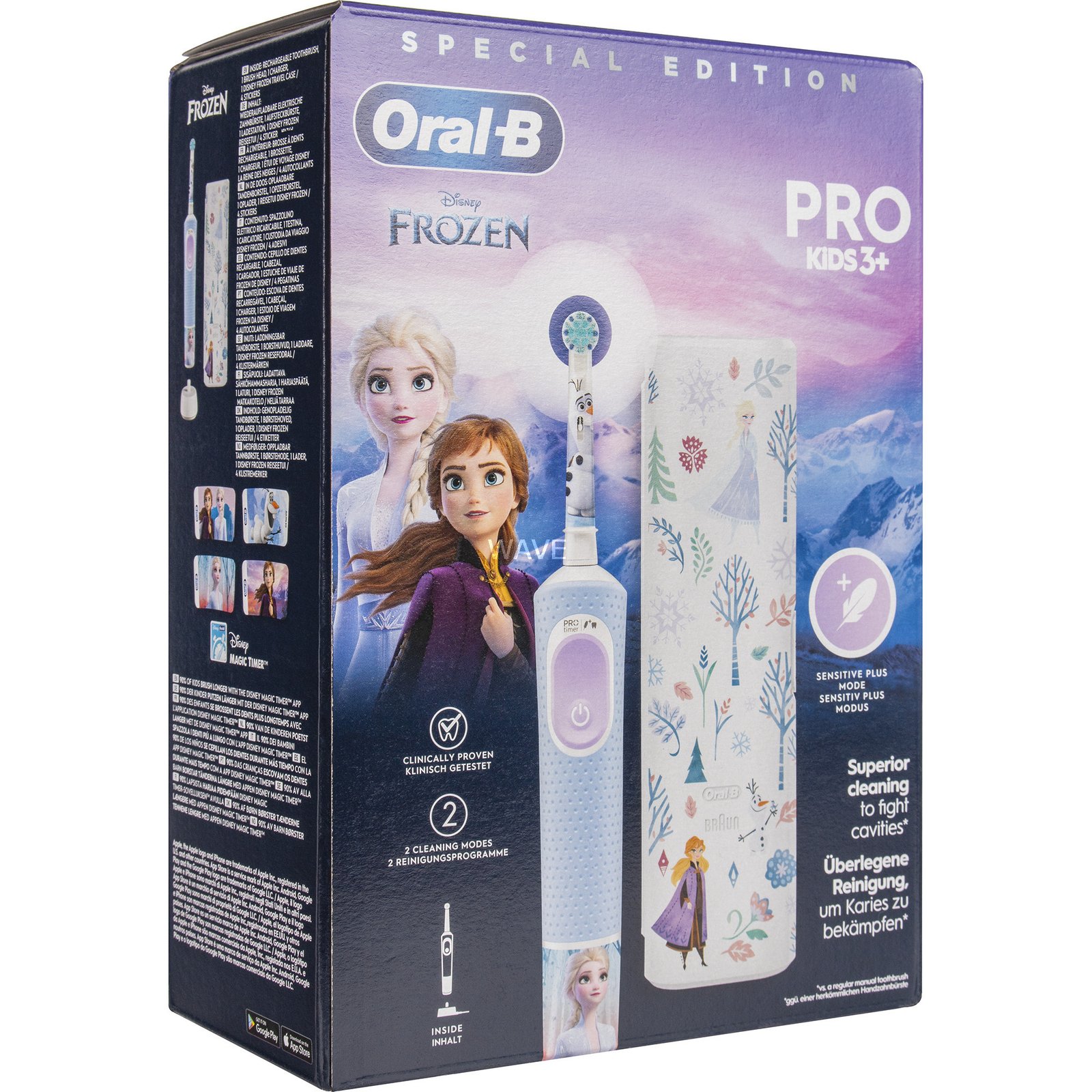 Braun Oral-B Vitality Pro 103 Kids Frozen con Reiseetui Blanco
