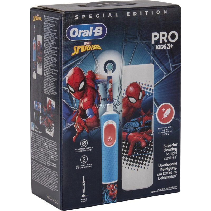 Braun Oral-B Vitality Pro 103 Kids Spiderman con Reiseetui Azul