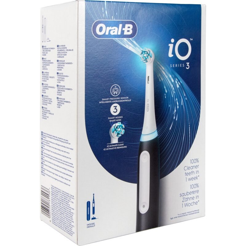 Braun Oral-B iO Series 3 Matt Black con Reiseetui Negro