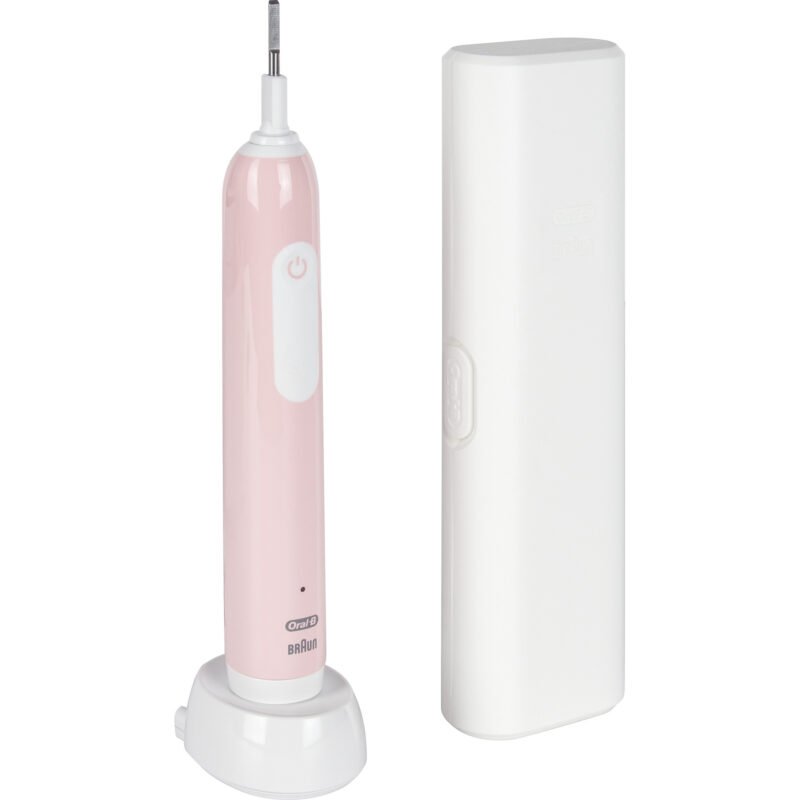 Braun Pro 1 Cross Action Pink con Reiseetui Rosa