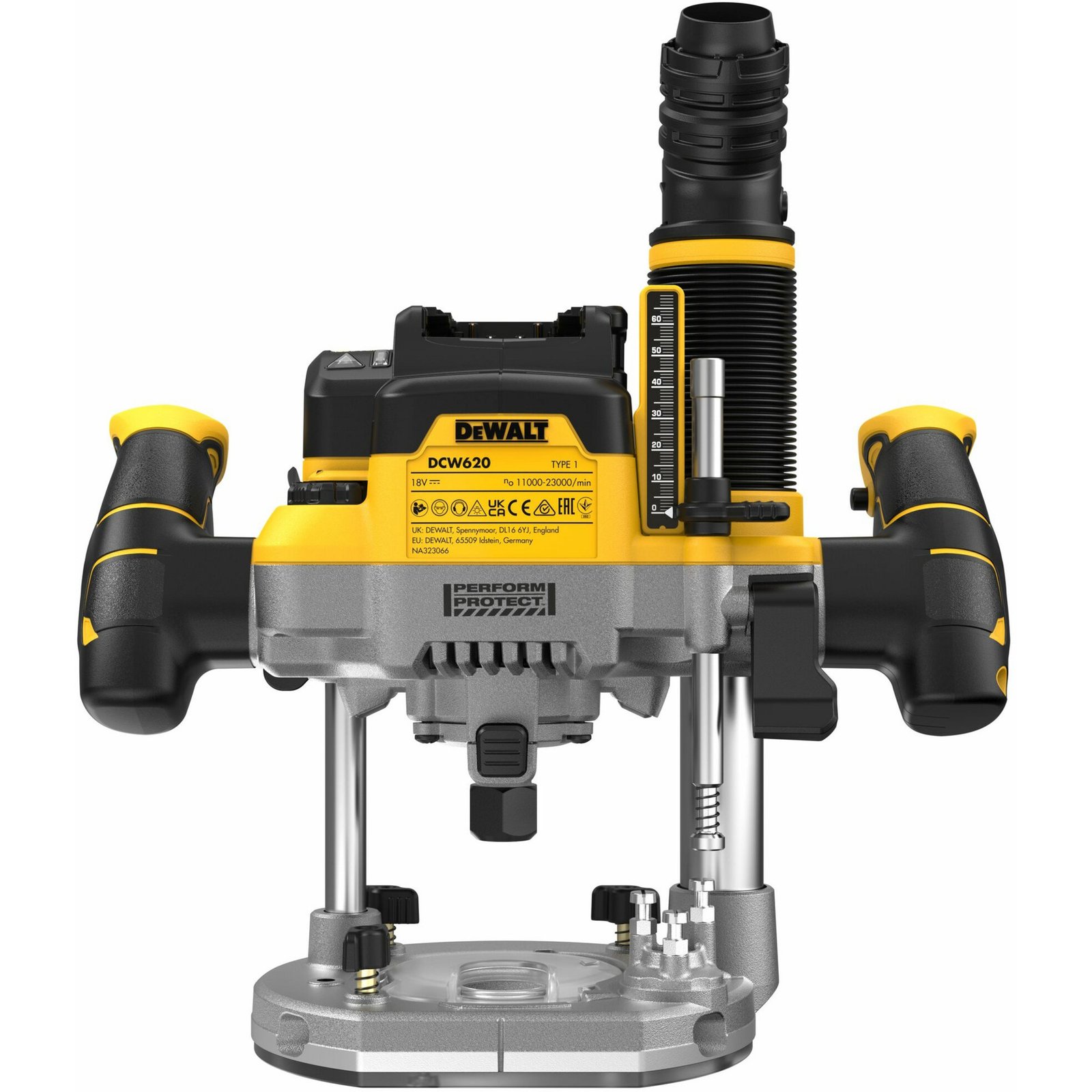 DEWALT Akku-Oberfräse DCW620NT-XJ Amarillo - Imagen 4