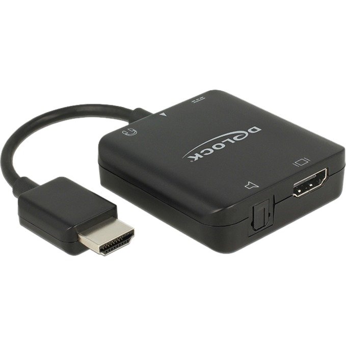 DeLOCK adaptador HDMI macho > HDMI + TOSLINK S/PDIF + 3 Negro