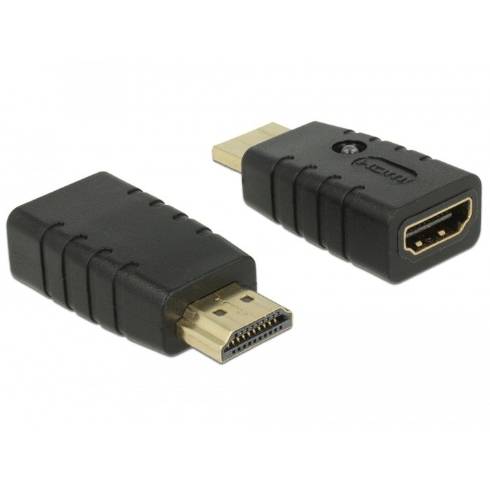DeLOCK adaptador HDMI (macho) > HDMI (hembra) Negro