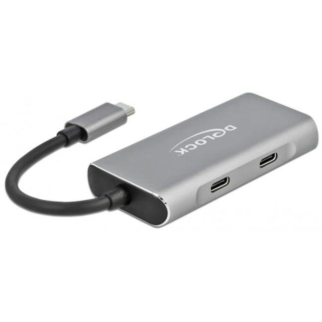 DeLOCK Externer USB 3.2 Gen 2 USB Type-C Hub Gris