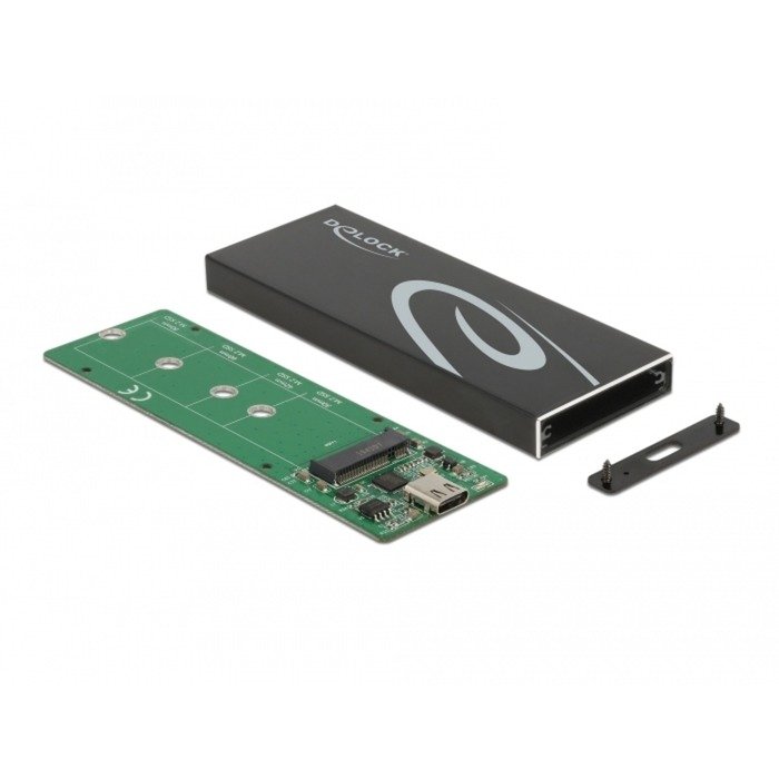 DeLOCK Externes Gehäuse para M.2 SATA SSD Negro