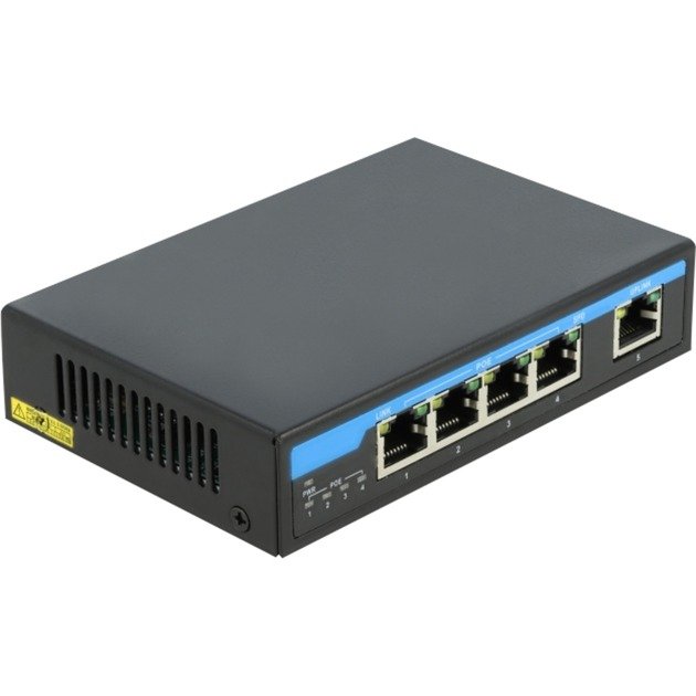 DeLOCK Gigabit Ethernet Switch 4 Port PoE + 1 RJ-45