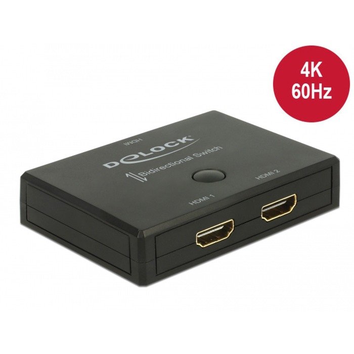 DeLOCK HDMI-Switch 2 - 1 bidirektional 4K 60Hz Negro
