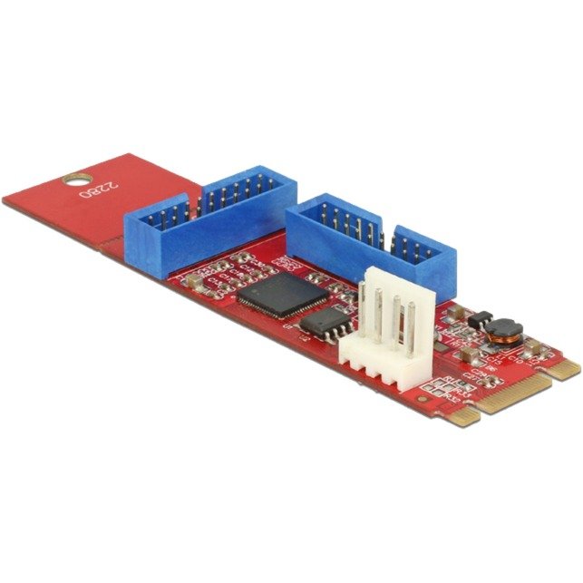 DeLOCK M.2 Key B+M macho > 2 x USB 3.0 Pfostenstecker