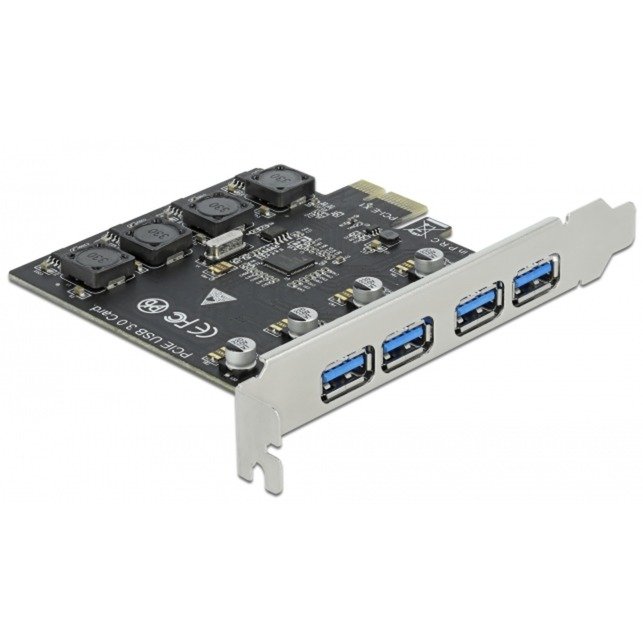 DeLOCK PCIe x1 zu 4x ext. USB Typ-A USB 3.2 Gen 1