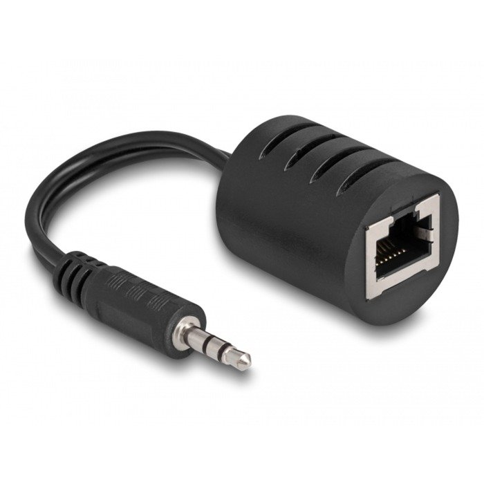 DeLOCK Stereo Audio Extender RJ-45 hembra > 3 Negro