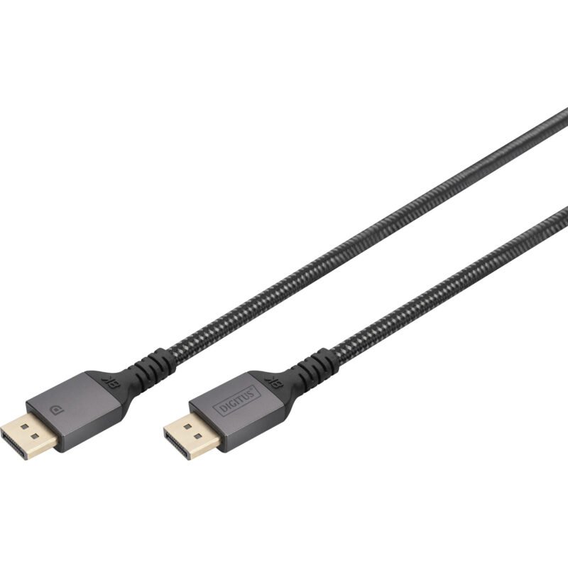 Digitus DisplayPort 1.4 Premium conexiones Negro