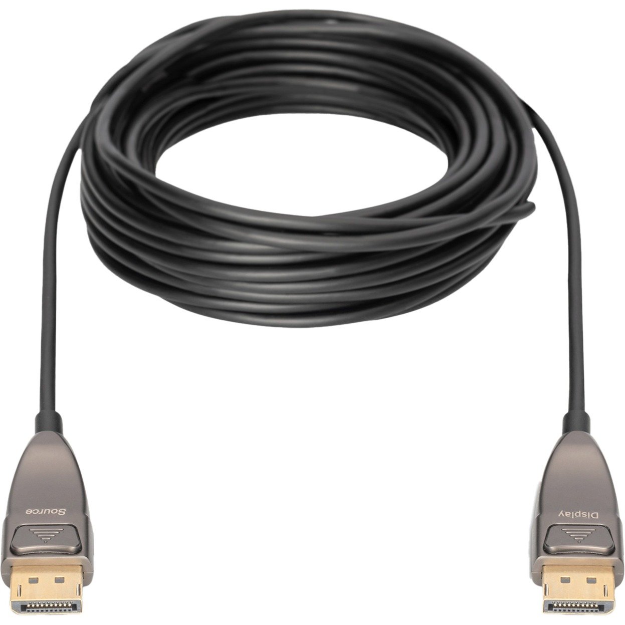 Digitus DisplayPort AOC Hybrid Glasfaserkabel Negro