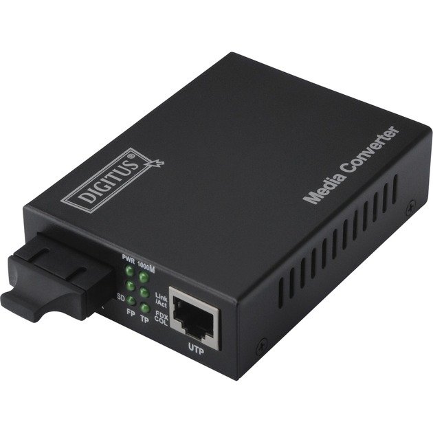 Digitus Gigabit Medienkonverter RJ-45 auf SC-Dúplex Negro