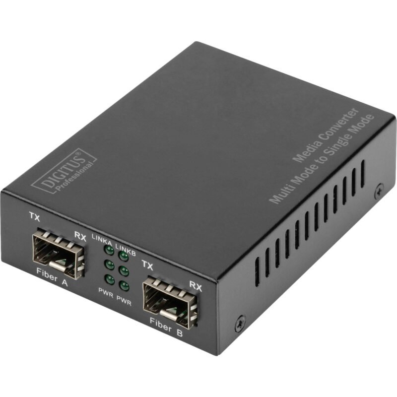 Digitus Gigabit Multimode/Singlemode Medienkonverter SFP Negro