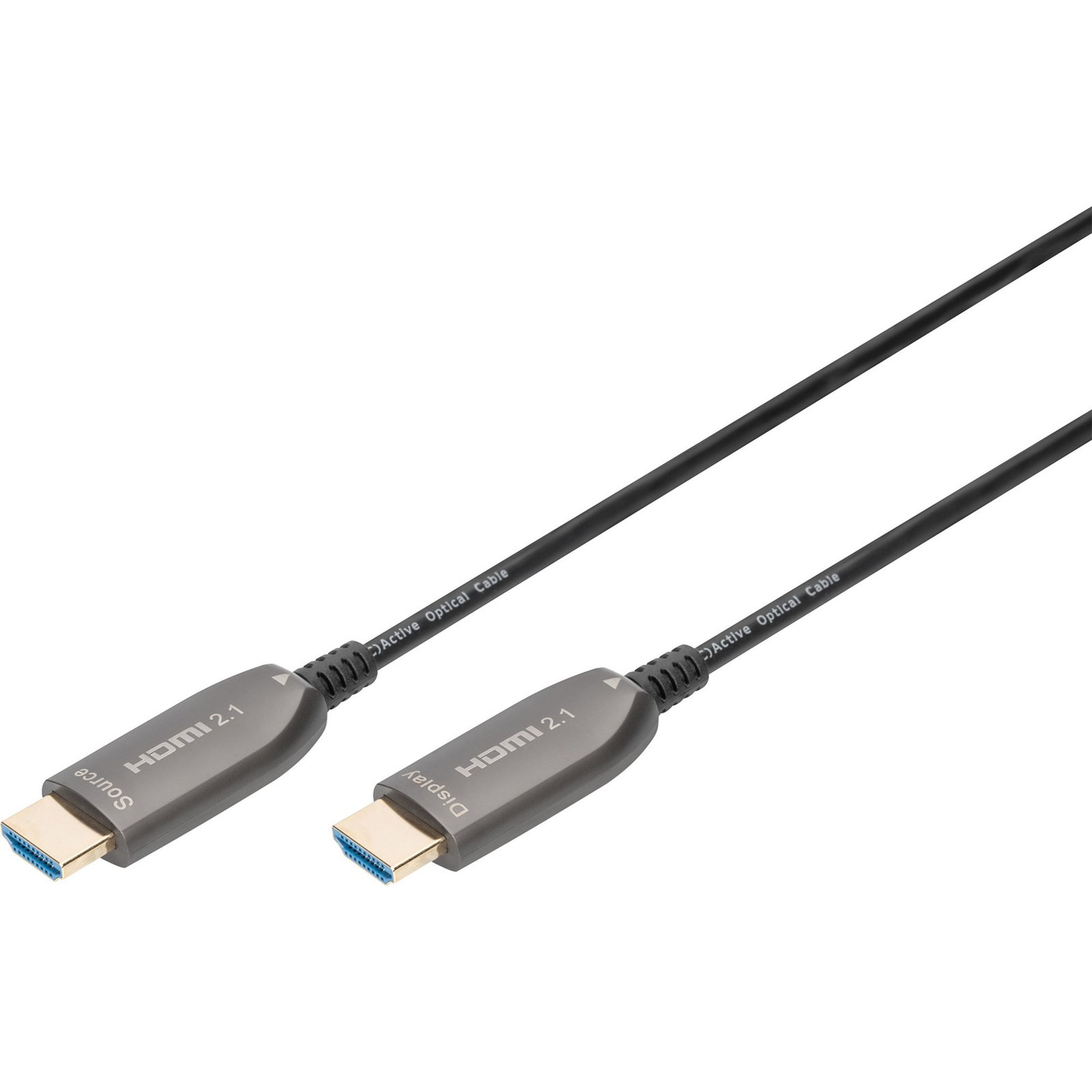 Digitus HDMI AOC Hybrid Glasfaserkabel Negro