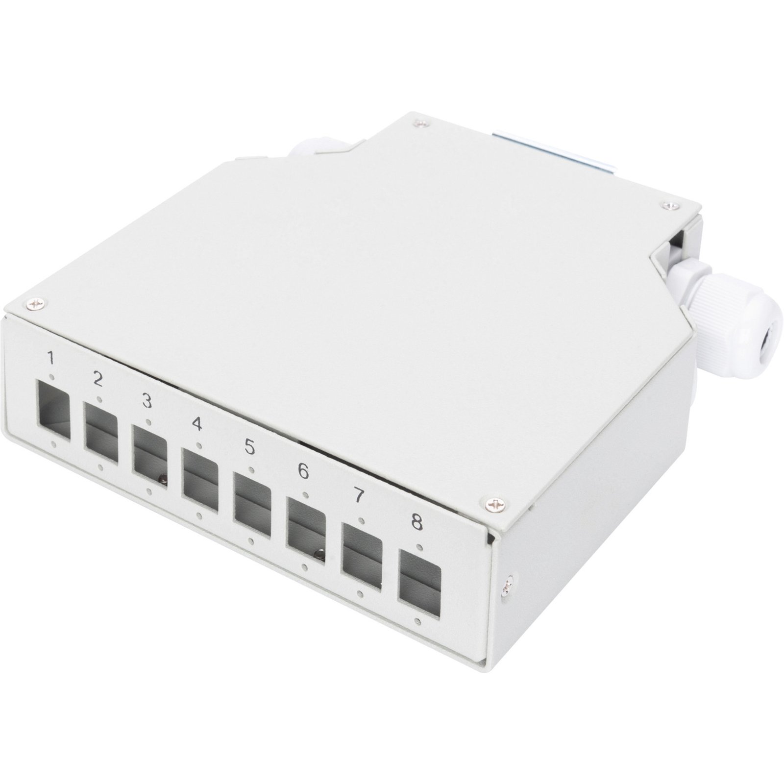 Digitus Hutschienen Spleißbox para 8 LC/DX Kupplungen