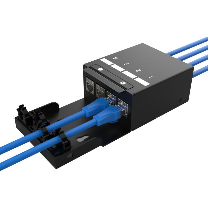 Digitus Konsolidierungspunkt-Box 4P Keystone con Kabelmanager Negro