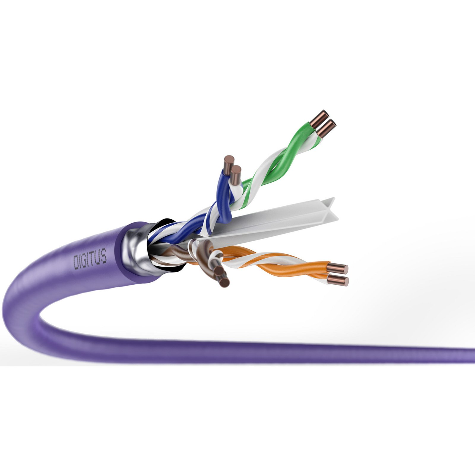Digitus Professional Cat.6 F/UTP cable de instalación Símplex Morado - Imagen 3